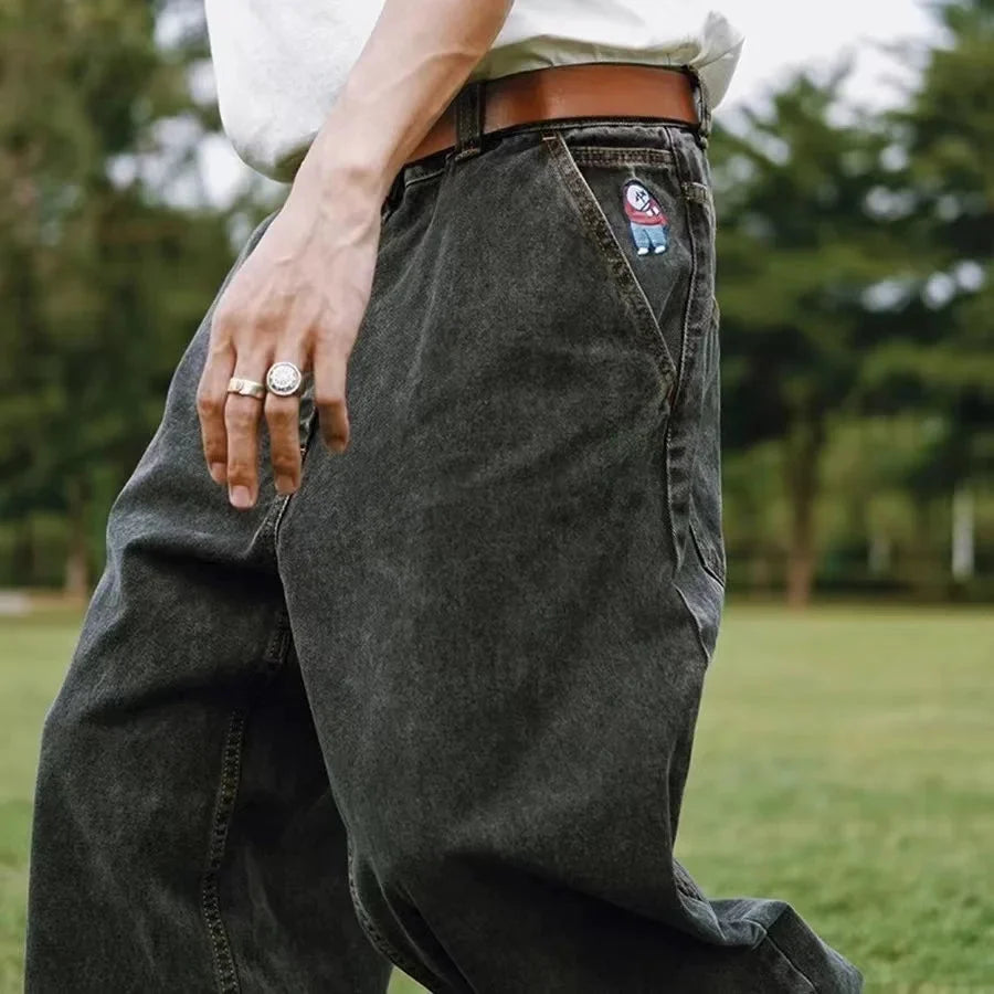 Essential Baggy Jeans – Men's Wide-Leg Lightweight Denim