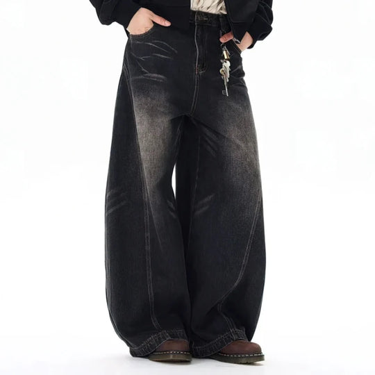 Essential Wide Leg Jeans – Men's High-Waist Baggy Denim