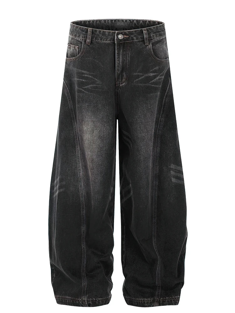 Essential Wide Leg Jeans – Men's High-Waist Baggy Denim