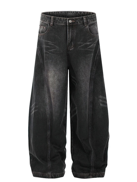Essential Wide Leg Jeans – Men's High-Waist Baggy Denim