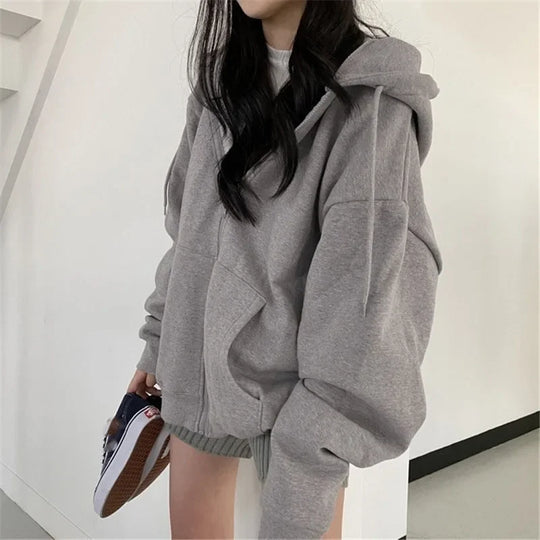 Essential Zip-Up Hoodie – Women's Relaxed Fleece
