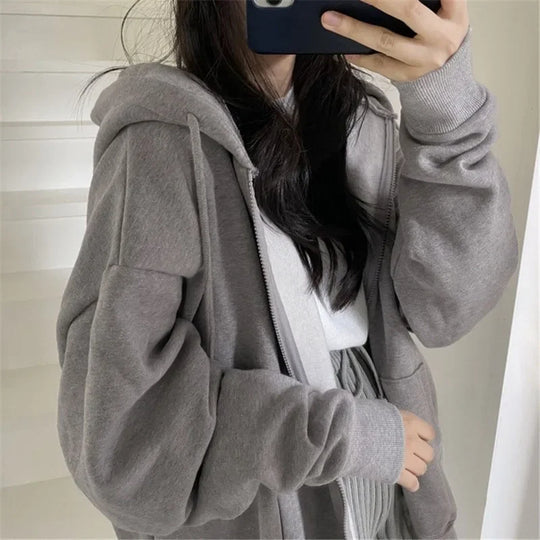 Essential Zip-Up Hoodie – Women's Relaxed Fleece