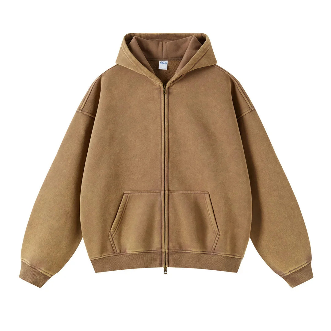 Essential Zip-Up Hoodie – Full-Zip Fleece Layering Piece