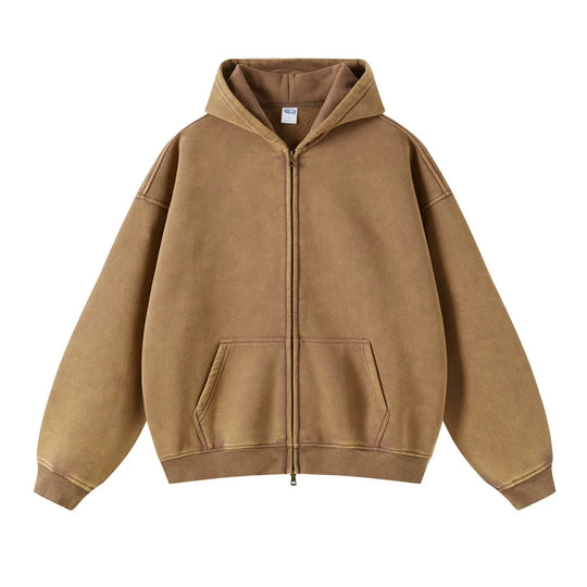Essential Zip-Up Hoodie – Full-Zip Fleece Layering Piece