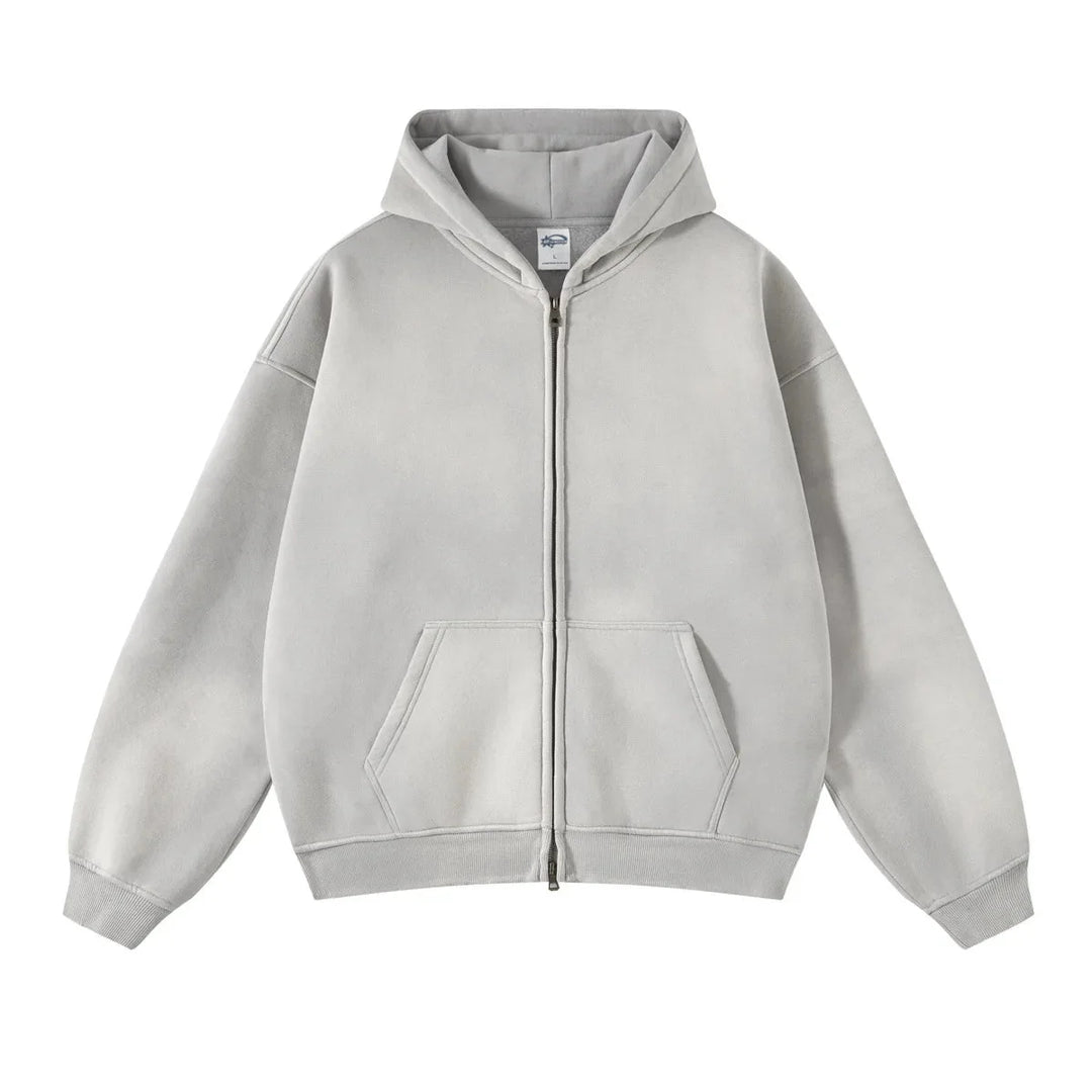 Essential Zip-Up Hoodie – Full-Zip Fleece Layering Piece