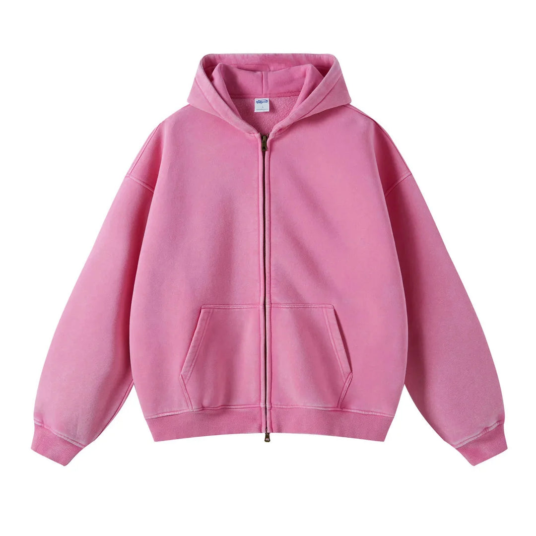 Essential Zip-Up Hoodie – Full-Zip Fleece Layering Piece