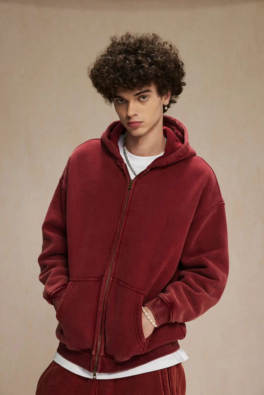 Essential Zip-Up Hoodie – Full-Zip Fleece Layering Piece