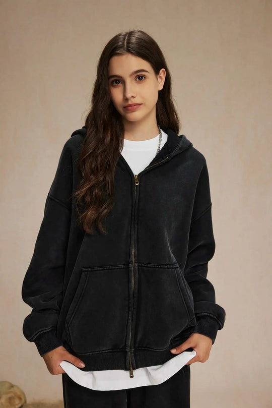 Essential Zip-Up Hoodie – Full-Zip Fleece Layering Piece