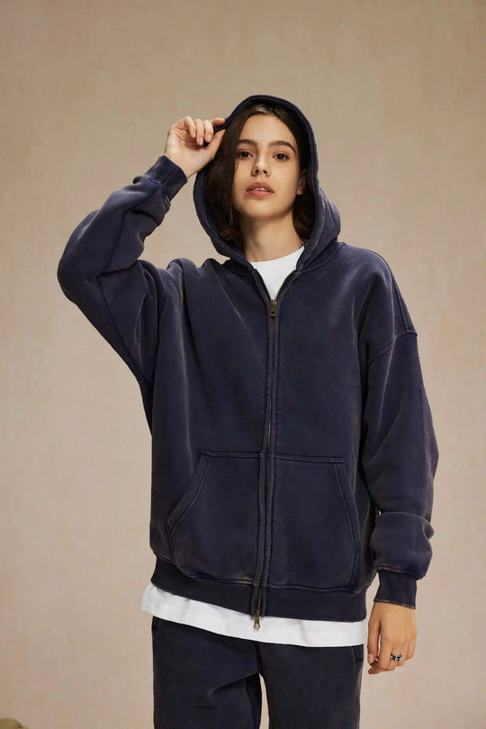 Essential Zip-Up Hoodie – Full-Zip Fleece Layering Piece