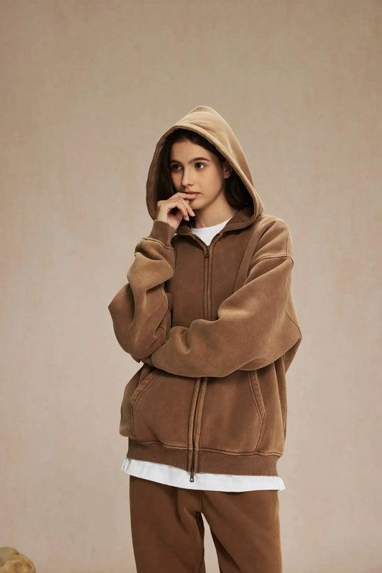 Essential Zip-Up Hoodie – Full-Zip Fleece Layering Piece