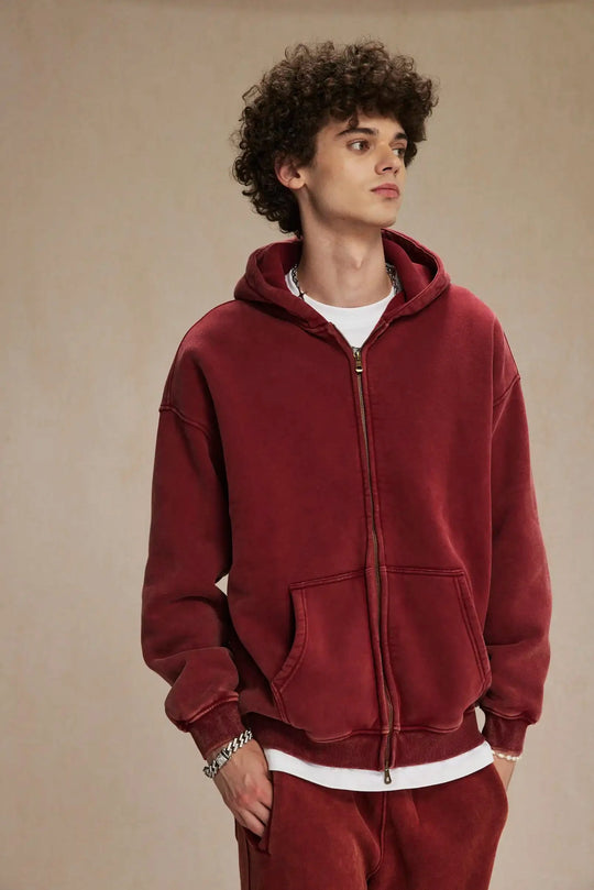 Essential Zip-Up Hoodie – Full-Zip Fleece Layering Piece