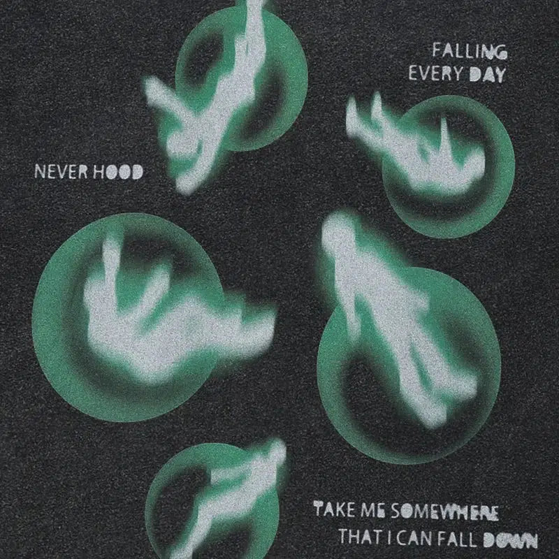 Falling Graphic Tee – Men's Oversized Baggy T-Shirt