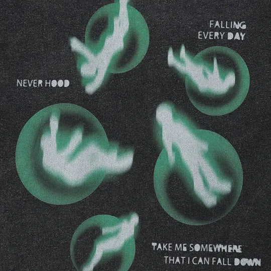 Falling Graphic Tee – Men's Oversized Baggy T-Shirt