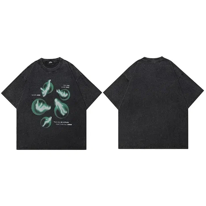 Falling Graphic Tee – Men's Oversized Baggy T-Shirt