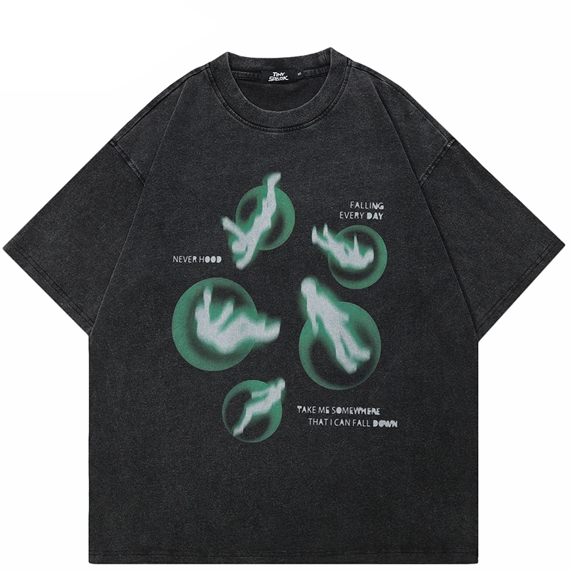 Falling Graphic Tee – Men's Oversized Baggy T-Shirt