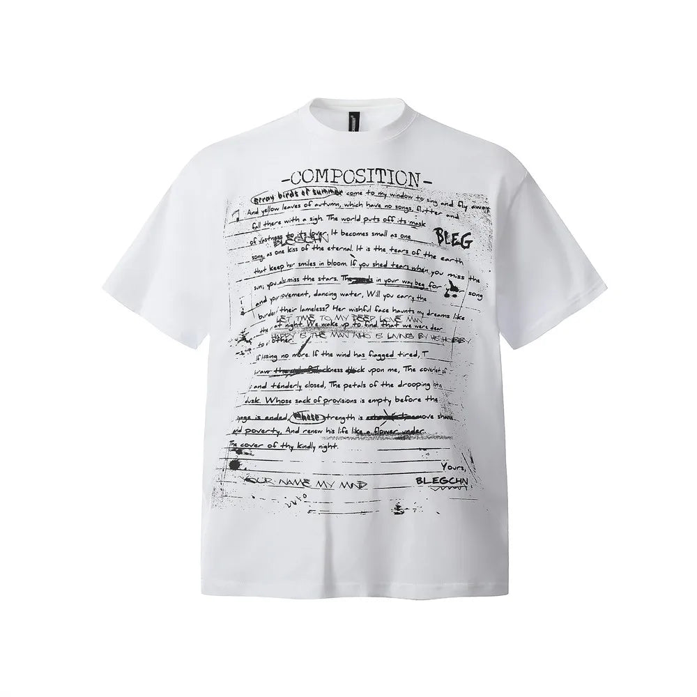 Graffiti Letter Print Tee – Unisex Relaxed T-Shirt