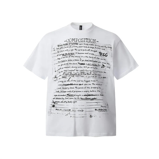Graffiti Letter Print Tee – Unisex Relaxed T-Shirt