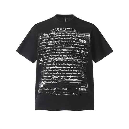 Graffiti Letter Print Tee – Unisex Relaxed T-Shirt