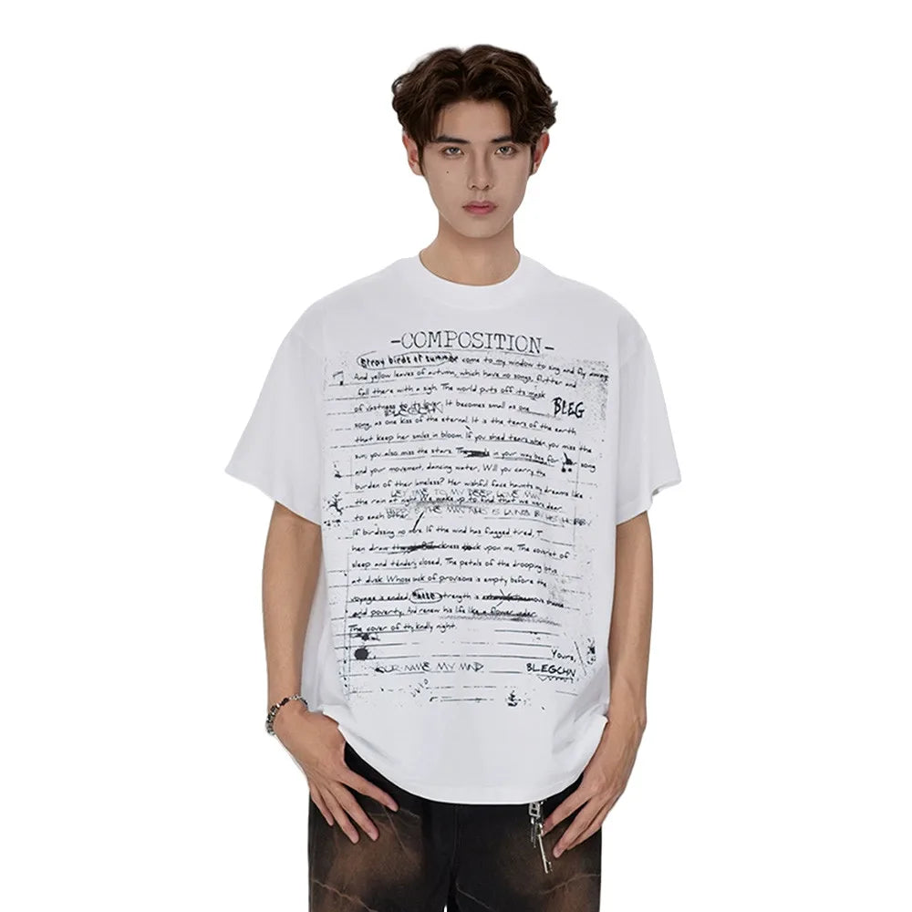 Graffiti Letter Print Tee – Unisex Relaxed T-Shirt