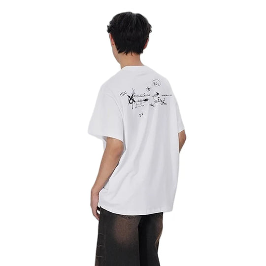 Graffiti Letter Print Tee – Unisex Relaxed T-Shirt