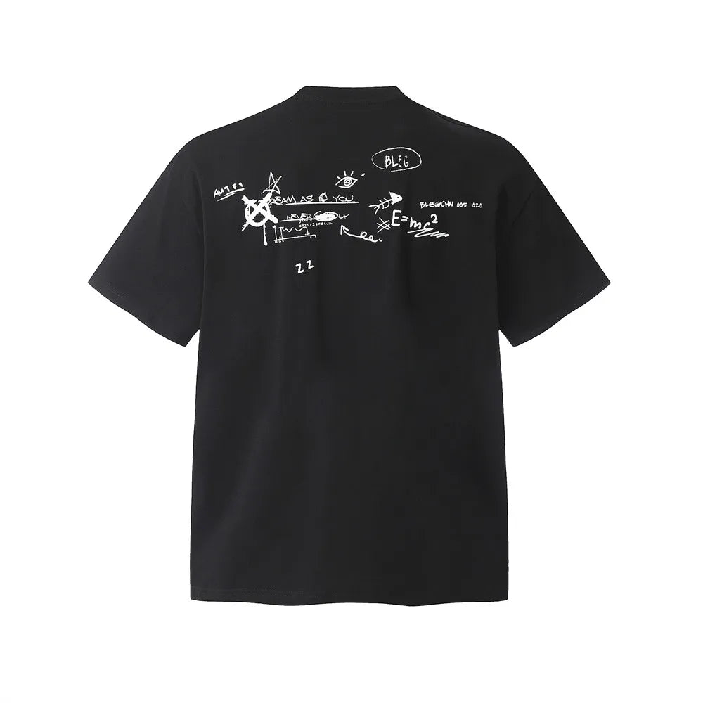 Graffiti Letter Print Tee – Unisex Relaxed T-Shirt