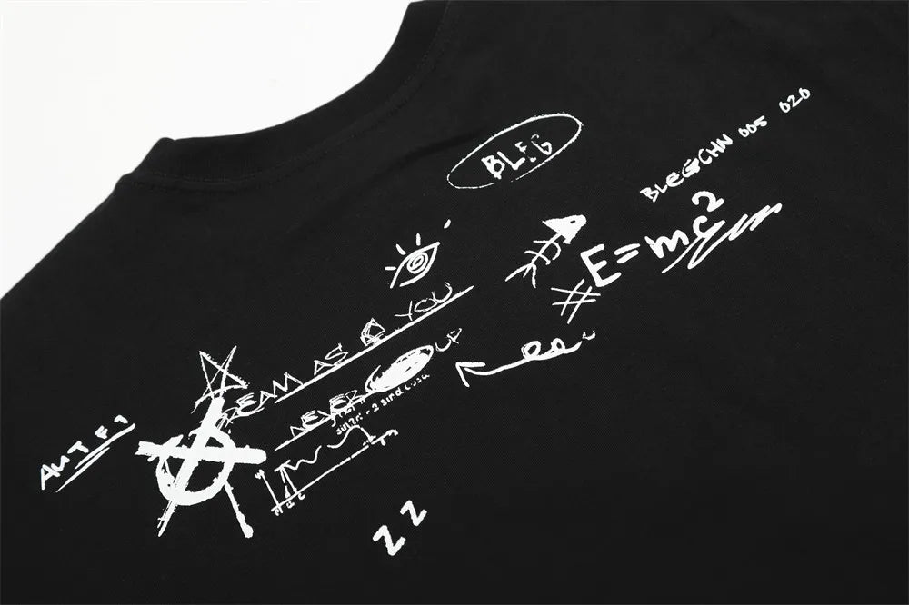 Graffiti Letter Print Tee – Unisex Relaxed T-Shirt