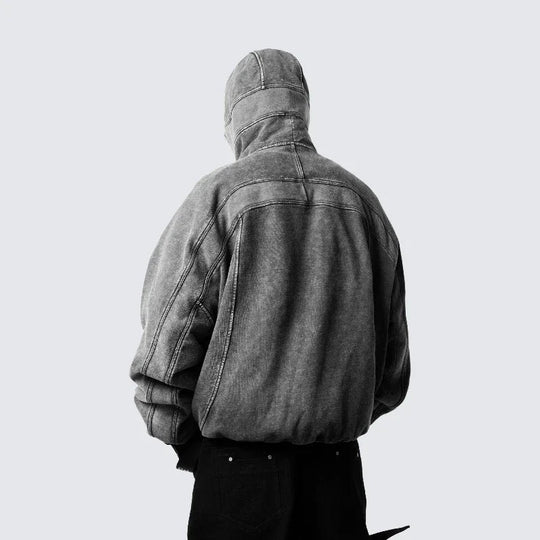 Balaclava Zip-Up Hoodie – Unisex Relaxed Fit Pullover