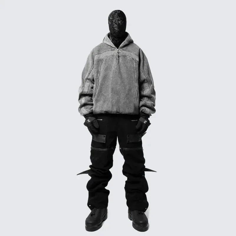 Balaclava Zip-Up Hoodie – Unisex Relaxed Fit Pullover