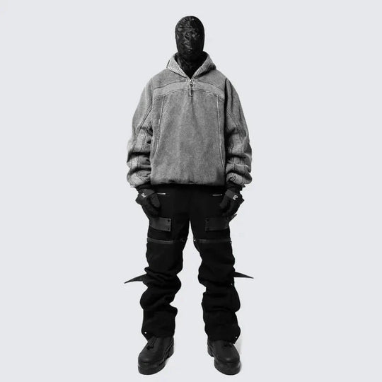 Balaclava Zip-Up Hoodie – Unisex Relaxed Fit Pullover