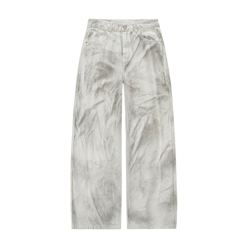 Grungey Washed Baggy Jeans – Unisex Oversized Denim Fit