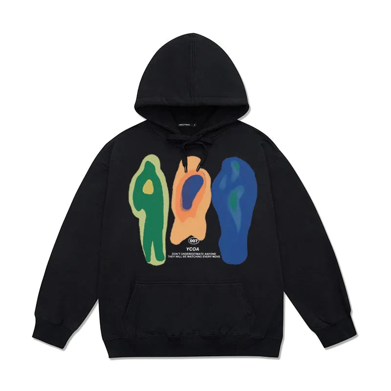 Heat Print Graphic Hoodie – Unisex Relaxed Fit Sweatshirt