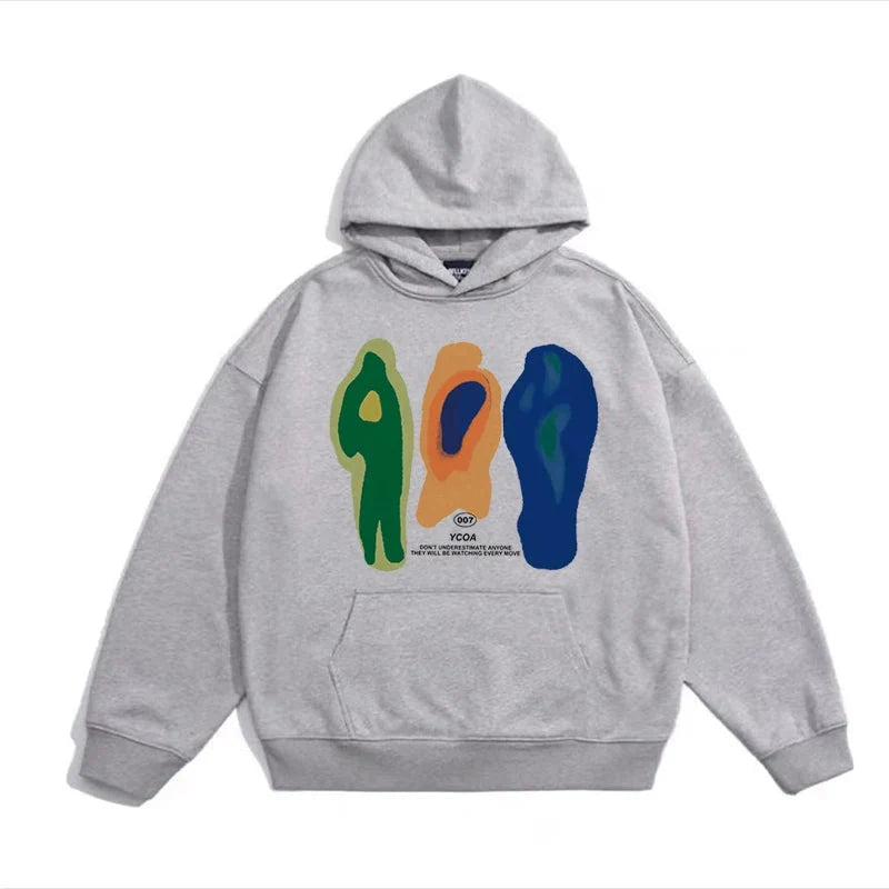 Heat Print Graphic Hoodie – Unisex Relaxed Fit Sweatshirt