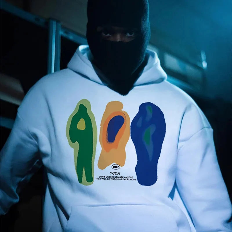 Heat Print Graphic Hoodie – Unisex Relaxed Fit Sweatshirt