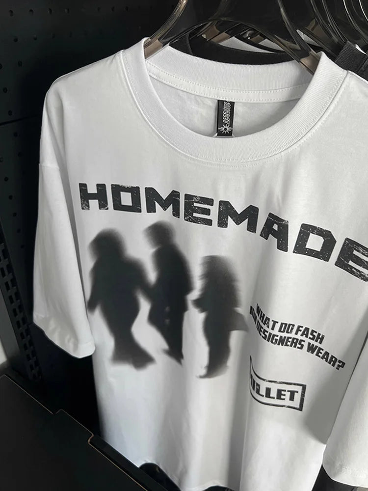 Blurred Vision Graphic Tee – Unisex Oversized Washed T-Shirt