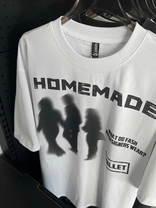 Blurred Vision Graphic Tee – Unisex Oversized Washed T-Shirt