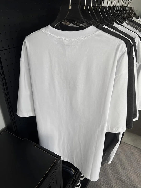 Blurred Vision Graphic Tee – Unisex Oversized Washed T-Shirt
