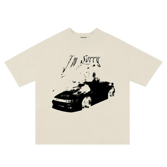 I'm Sorry Racing Graphic Tee – Men's Baggy Cotton T-Shirt
