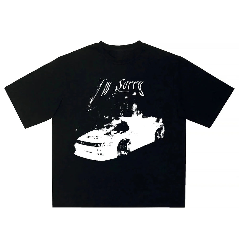 I'm Sorry Racing Graphic Tee – Men's Baggy Cotton T-Shirt