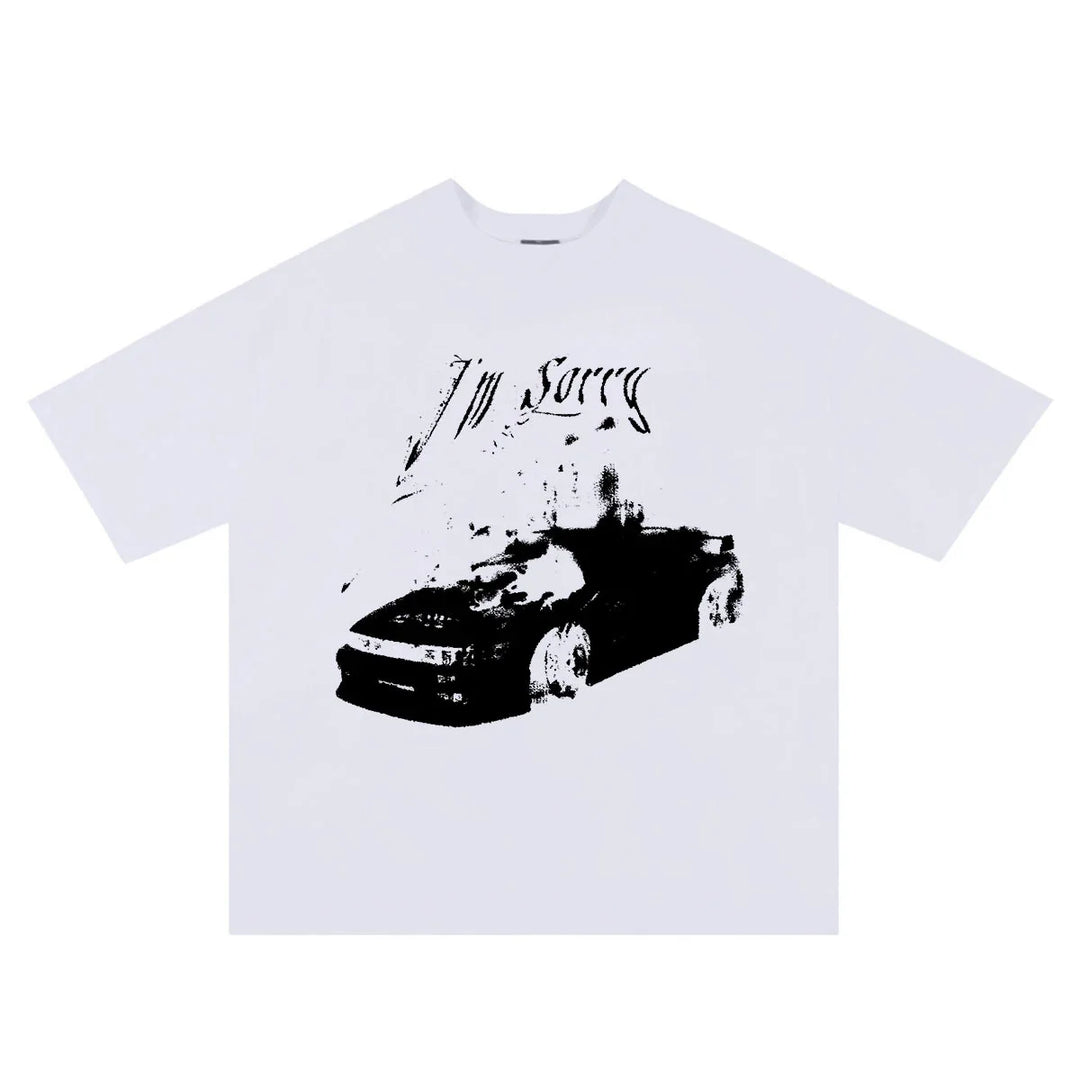 I'm Sorry Racing Graphic Tee – Men's Baggy Cotton T-Shirt