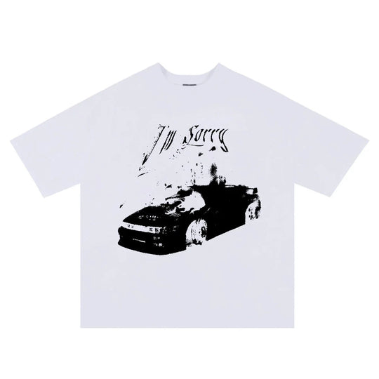 I'm Sorry Racing Graphic Tee – Men's Baggy Cotton T-Shirt