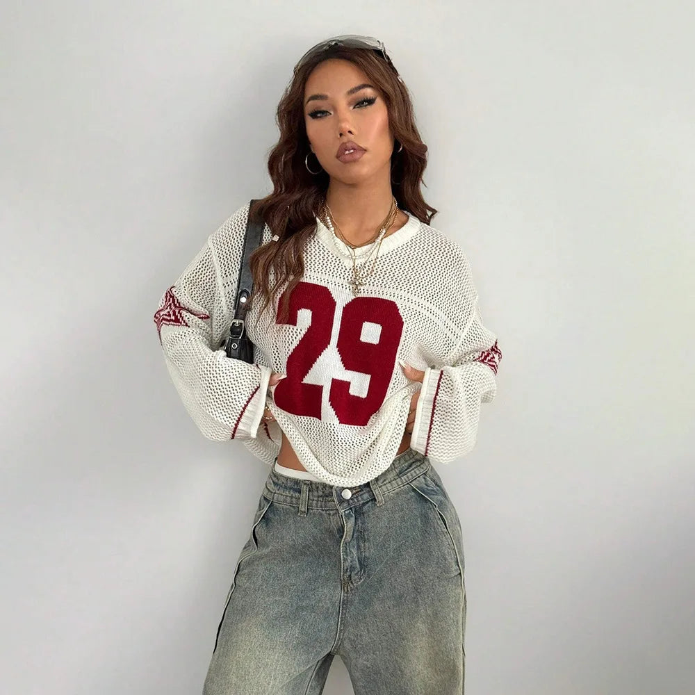 Digital Print Mesh Jersey Top – Women's Long Sleeve