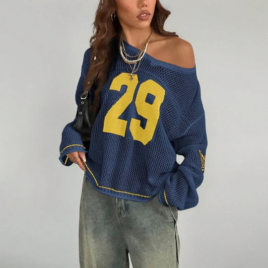Digital Print Mesh Jersey Top – Women's Long Sleeve