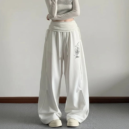 Boyfriend Fit Joggers – Women's High-Waist Layered Sweatpants