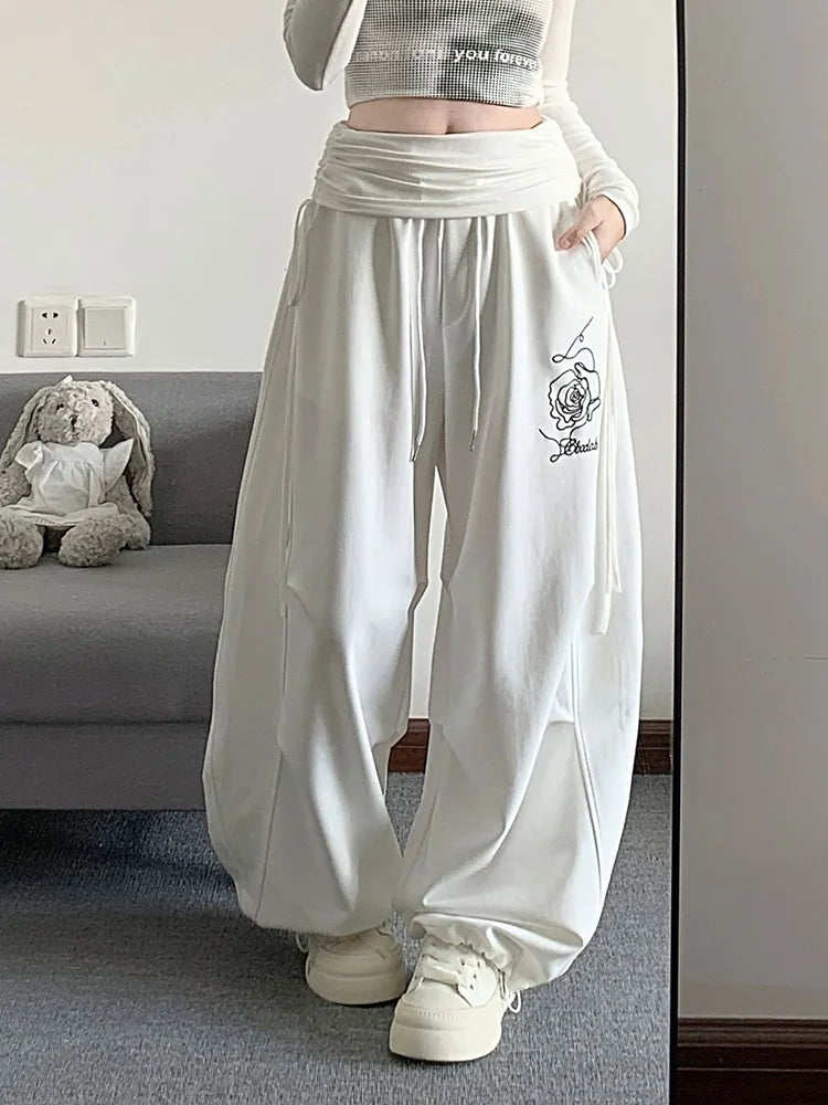 Boyfriend Fit Joggers – Women's High-Waist Layered Sweatpants