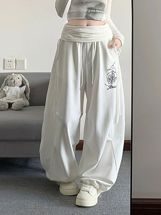 Boyfriend Fit Joggers – Women's High-Waist Layered Sweatpants
