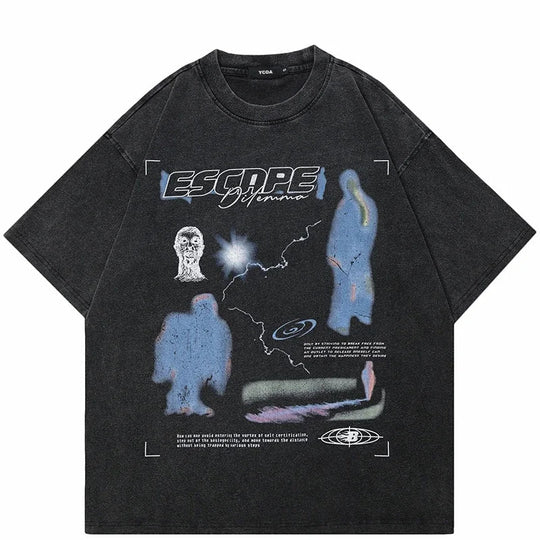 Locked In Graphic Tee – Men's Baggy Cotton T-Shirt