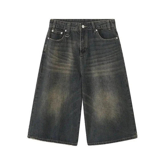 Long Denim Jorts – Unisex Wide-Leg Baggy Shorts