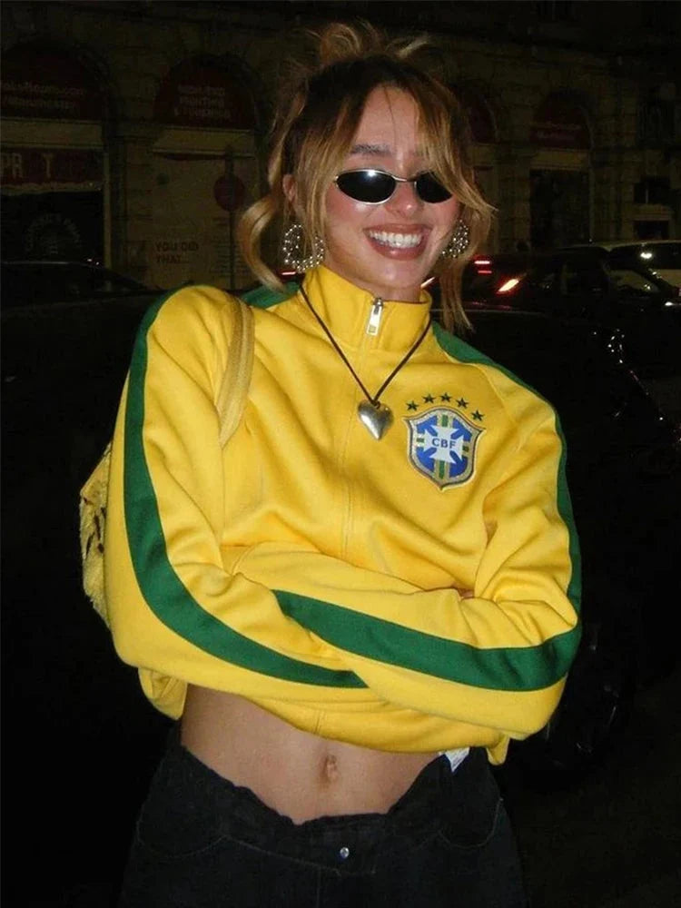 Brazil Track Jacket – Women's Baggy Oversized Zip-Up