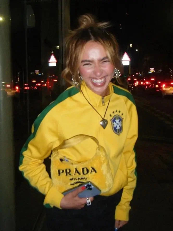 Brazil Track Jacket – Women's Baggy Oversized Zip-Up