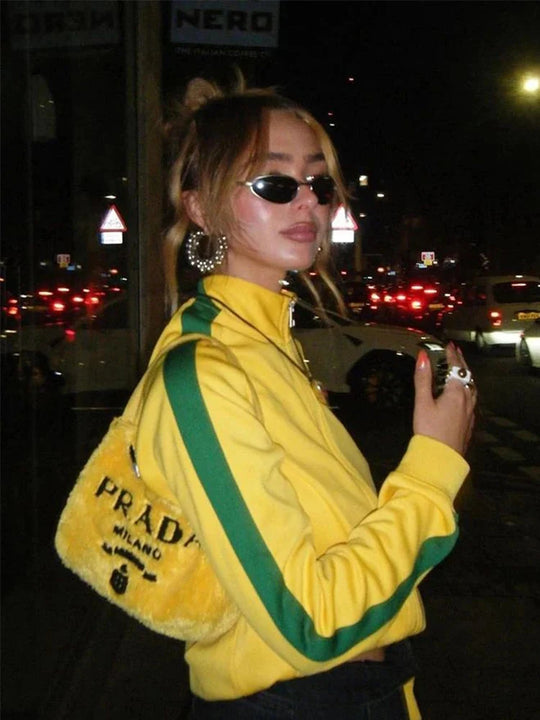 Brazil Track Jacket – Women's Baggy Oversized Zip-Up